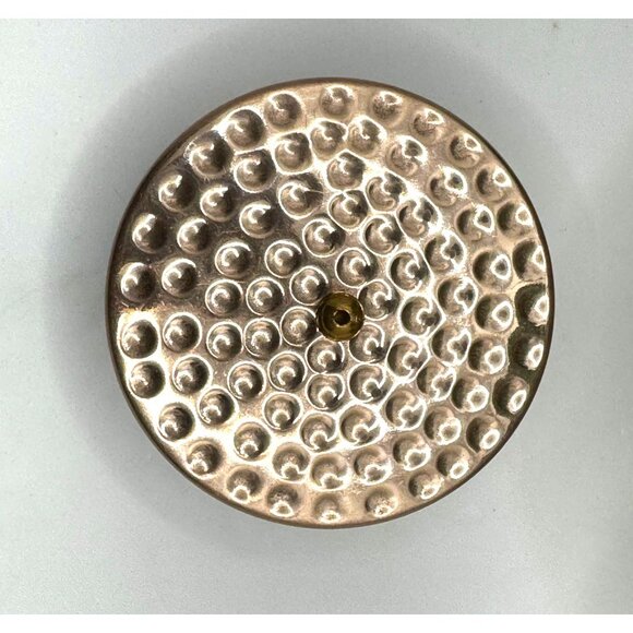 Vintage Hammered Copper Candle Holder With Lid - Picture 6 of 7